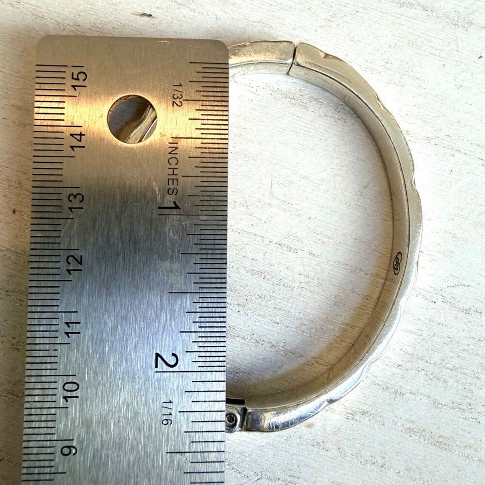 Brighton Silver-Plated Hinged Quote Bangle Bracelet - Picture 9 of 9